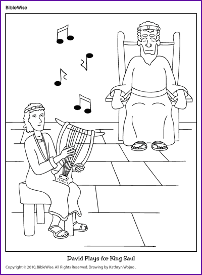 david and his harp coloring pages - photo #12