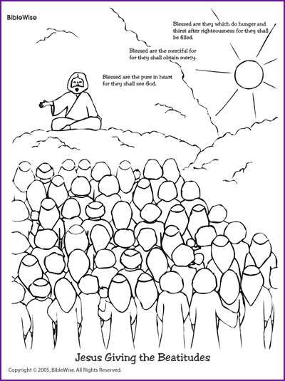 sermon on the mount coloring pages