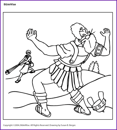 David Goliath Coloring Pages