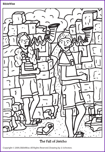 fall of jericho coloring pages