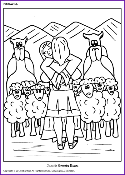 jacob and esau coloring pages