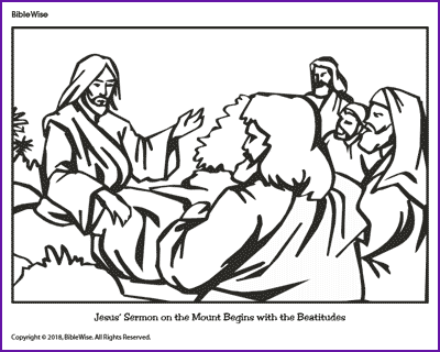 sermon on the mount coloring pages