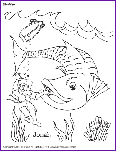 bible coloring pages jonah