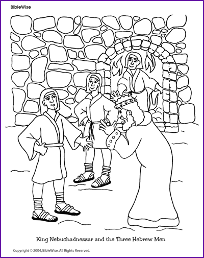 daniel shadrach meshach and abednego coloring pages