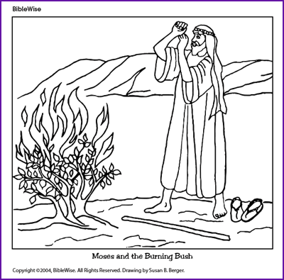 burning bush coloring pages