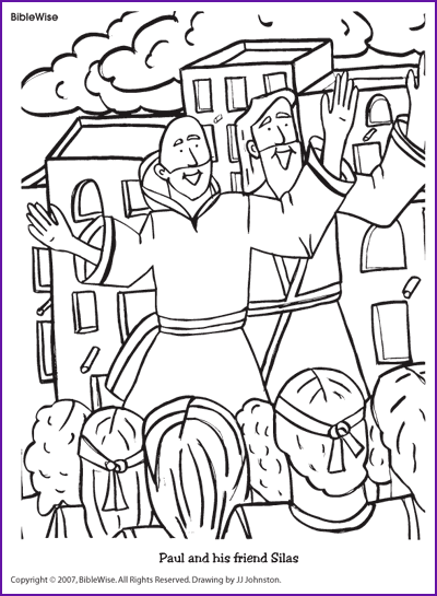 paul and silas childrens bible coloring pages